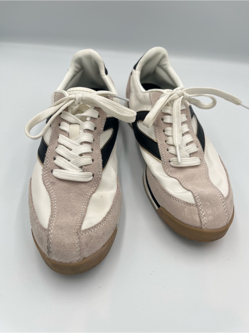 Tretorn Kristine Elite G Women’s 8M White Cream Black Retro Suede Sneakers